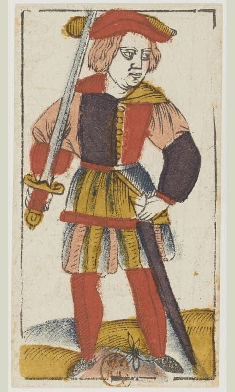 Page of Swords, Tarot de Viéville deck