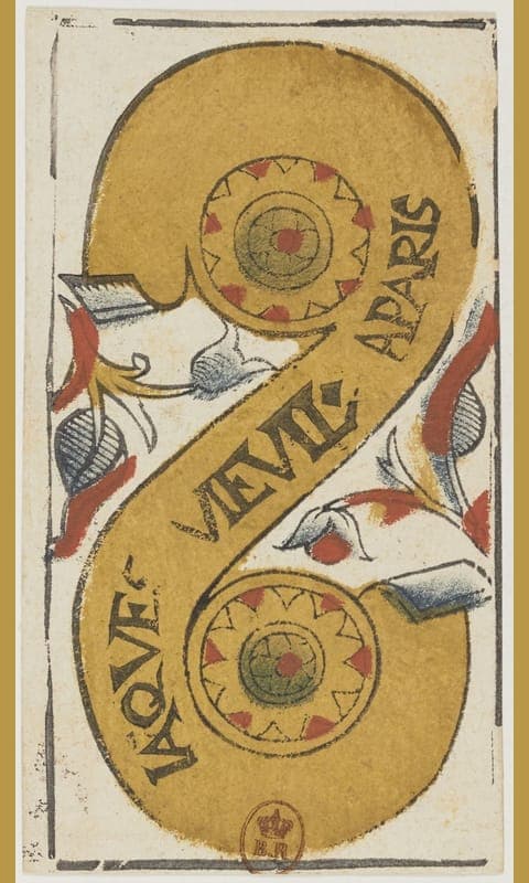 Two of Pentacles, Tarot de Viéville deck