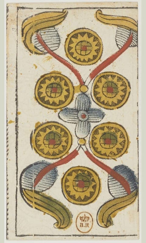 Six of Pentacles, Tarot de Viéville deck
