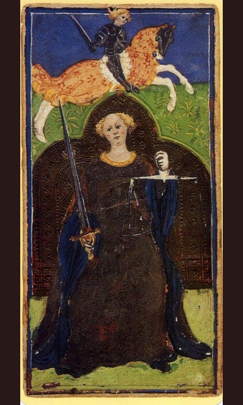 Justice, Visconti-Sforza deck