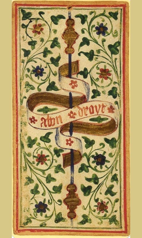 Ace of Wands, Visconti-Sforza deck