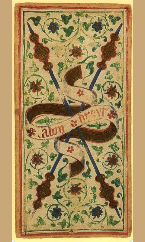 Two of Wands, Visconti-Sforza deck