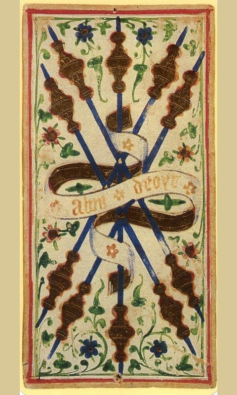 Five of Wands, Visconti-Sforza deck
