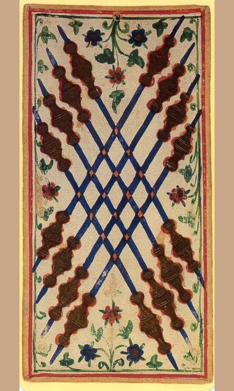 Eight of Wands, Visconti-Sforza deck