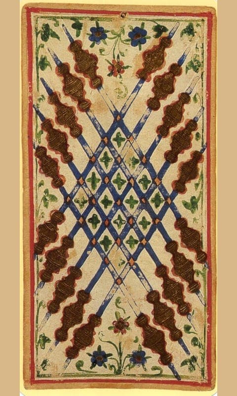 Ten of Wands, Visconti-Sforza deck