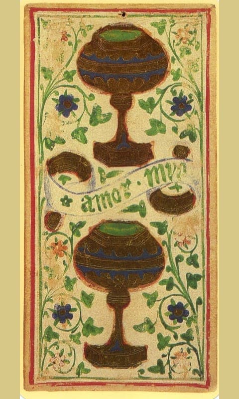 Two of Cups, Visconti-Sforza deck