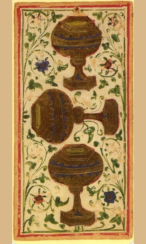 Three of Cups, Visconti-Sforza deck