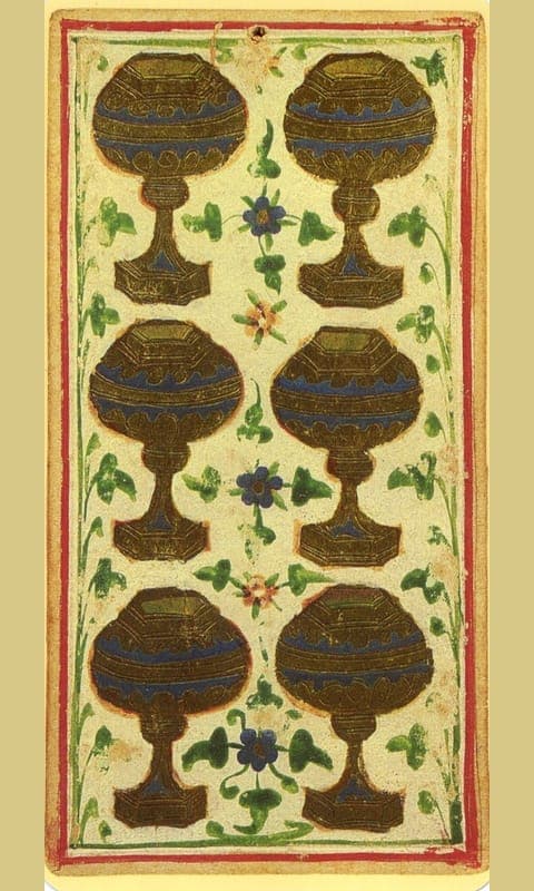 Six of Cups, Visconti-Sforza deck