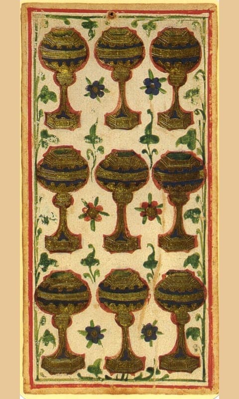 Nine of Cups, Visconti-Sforza deck