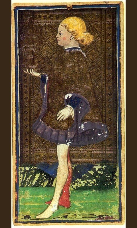 Page of Cups, Visconti-Sforza deck