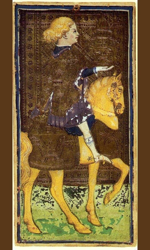 Knight of Cups, Visconti-Sforza deck