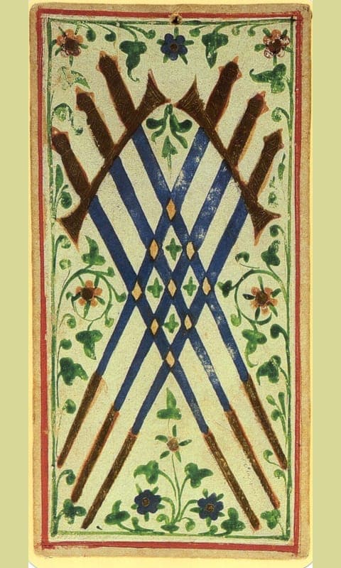 Six of Swords, Visconti-Sforza deck