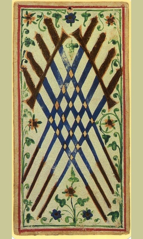 Eight of Swords, Visconti-Sforza deck
