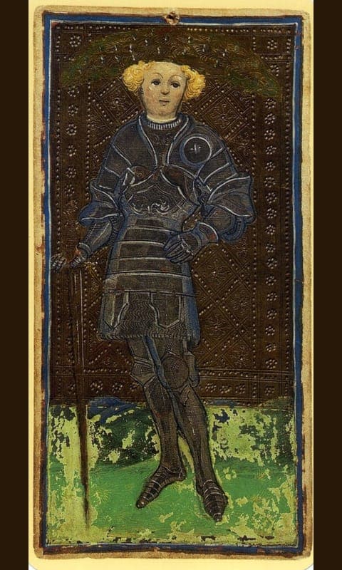 Page of Swords, Visconti-Sforza deck