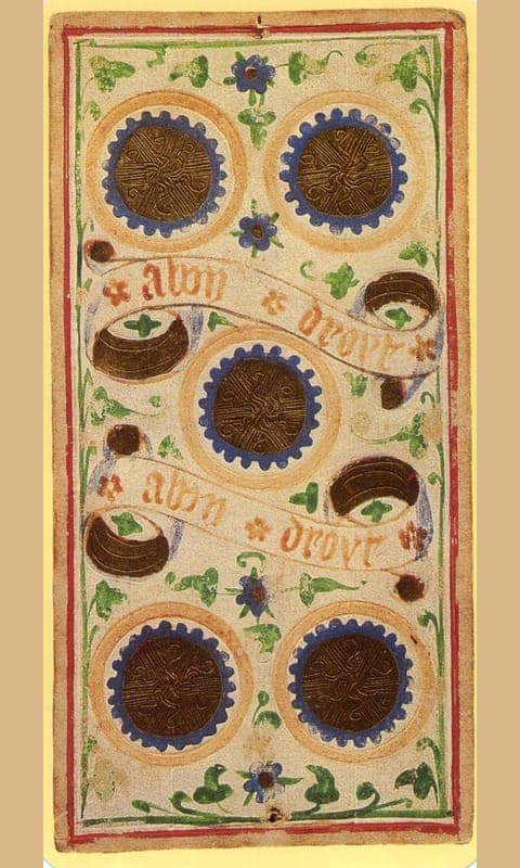 Five of Pentacles, Visconti-Sforza deck