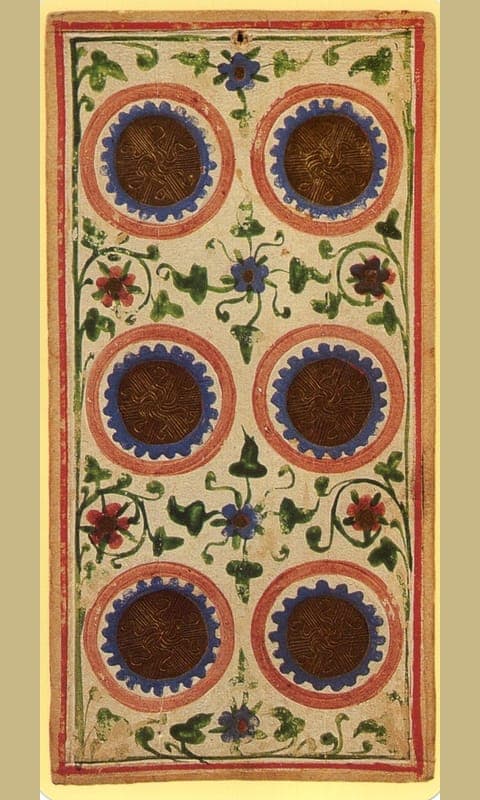 Six of Pentacles, Visconti-Sforza deck