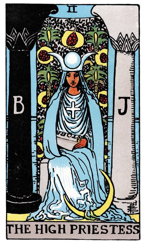The High Priestess, Rider–Waite–Smith deck