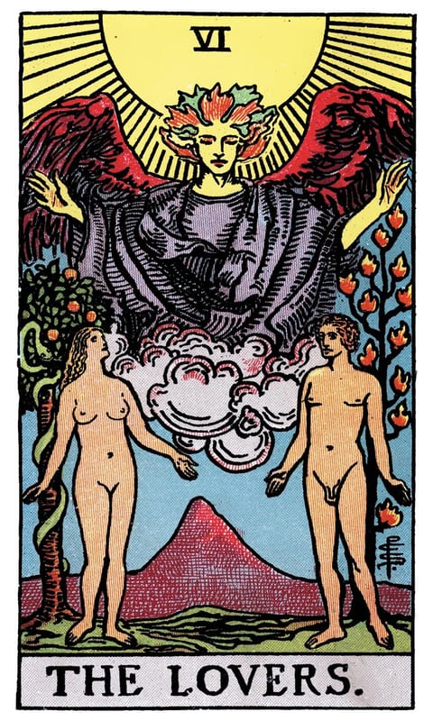The Lovers, Rider–Waite–Smith deck