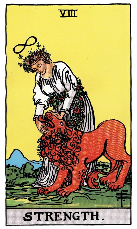 Strength, Rider–Waite–Smith deck