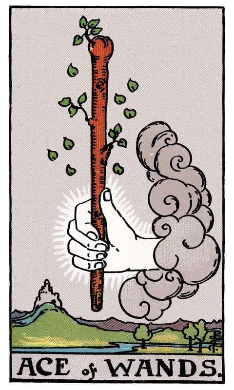 Ace of Wands, Rider–Waite–Smith deck