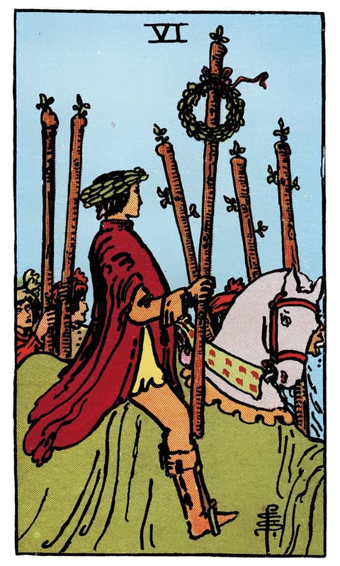 Six of Wands, Rider–Waite–Smith deck