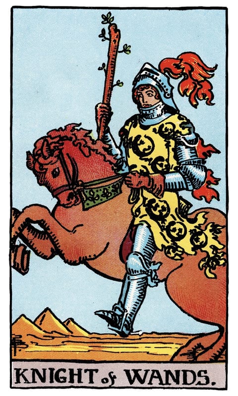 Knight of Wands, Rider–Waite–Smith deck