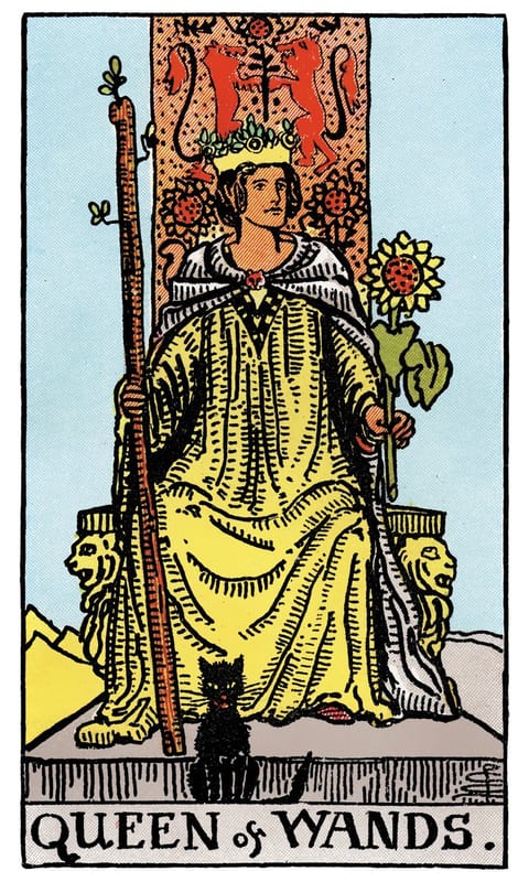 Queen of Wands, Rider–Waite–Smith deck