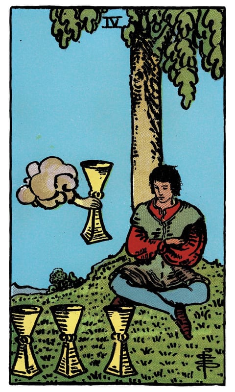 Four of Cups, Rider–Waite–Smith deck