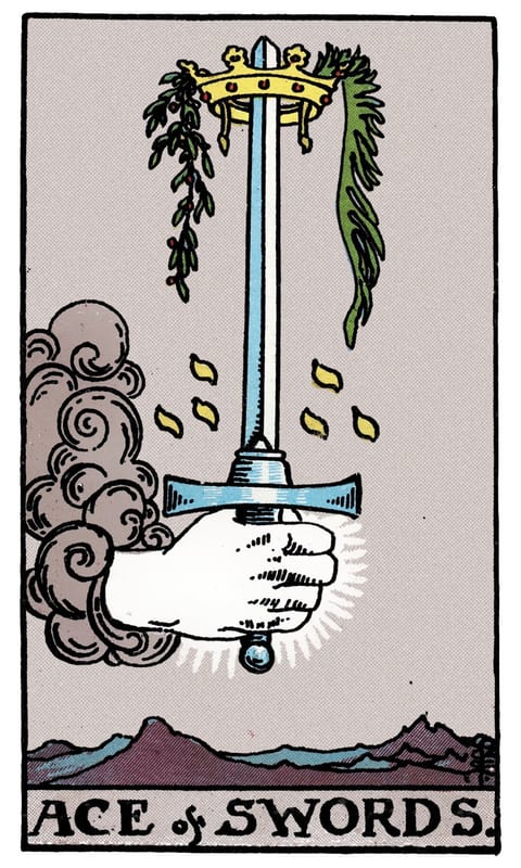 Ace of Swords, Rider–Waite–Smith deck