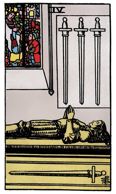 Four of Swords, Rider–Waite–Smith deck