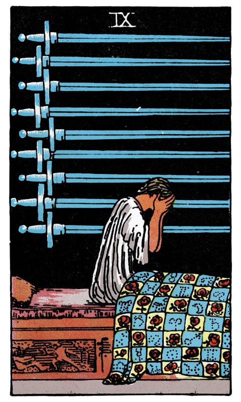 Nine of Swords, Rider–Waite–Smith deck