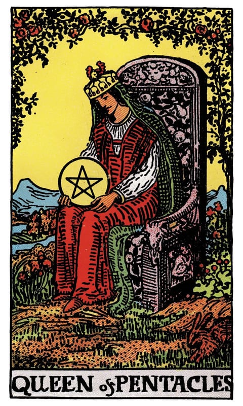 Queen of Pentacles, Rider–Waite–Smith deck